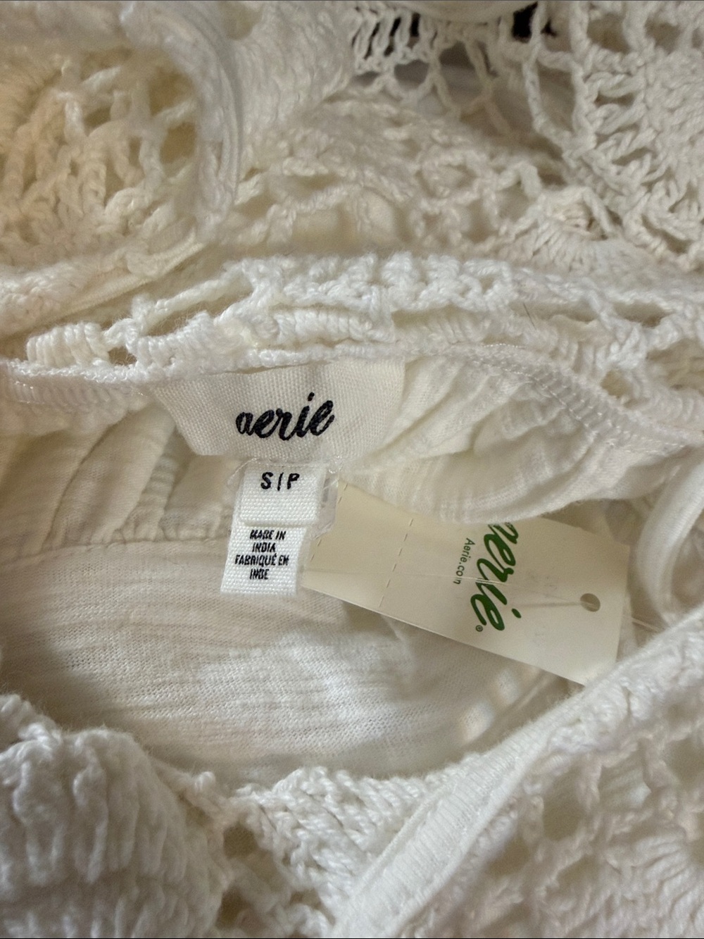 aerie white Crochet Bodice Maxi Dress - Picture 5 of 6